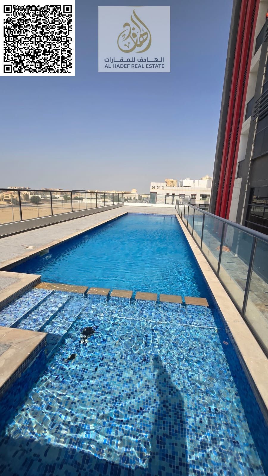 Beautiful two-bedroom apartment in Al Hamidiya with free parking, gym, and swimming pool inside the tower. Available for annual rent in Ajman. ** Tw