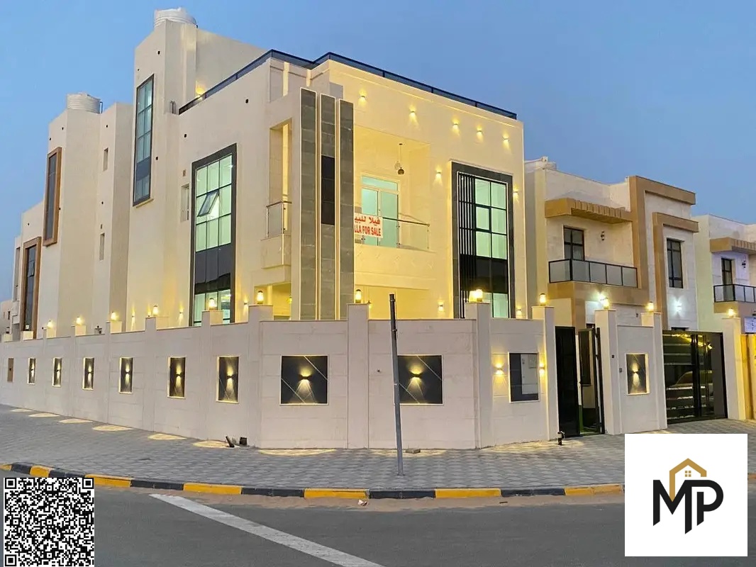 A luxurious corner villa on two streets, featuring a modern design, high-end finishes, and a garden, all at a special price. An exceptional ownership