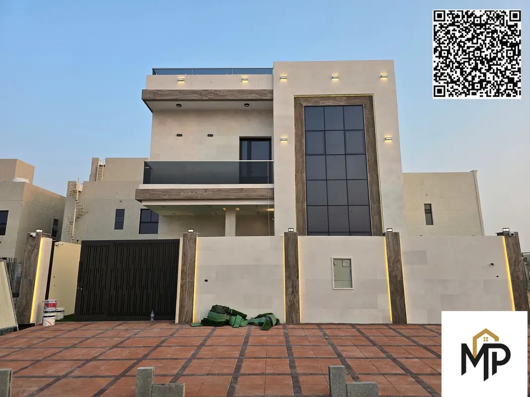 For Sale – 4 Bedroom Villa in Al Zahia, Ajman | Built-up Area 3,550 ft² + Land Area 3,014 ft² | Includes Water, Electricity, and Air Conditioning