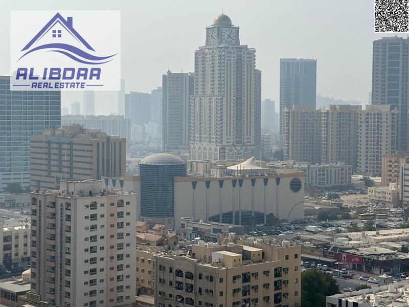 2 Bedroom Apartment + Hall for Sale – Al Nuaimiya Tower C Open view overlooking Al Hikma School & Black Ramada Hotel Apartment