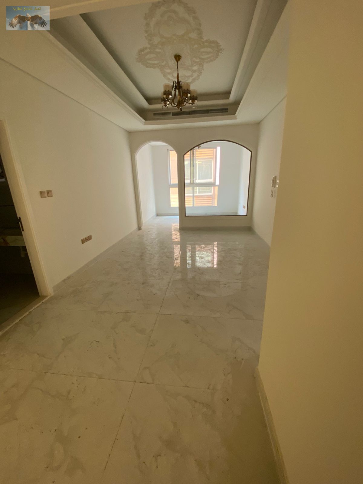 Luxury apartments in Ajman for annual rent, one bedroom and living room