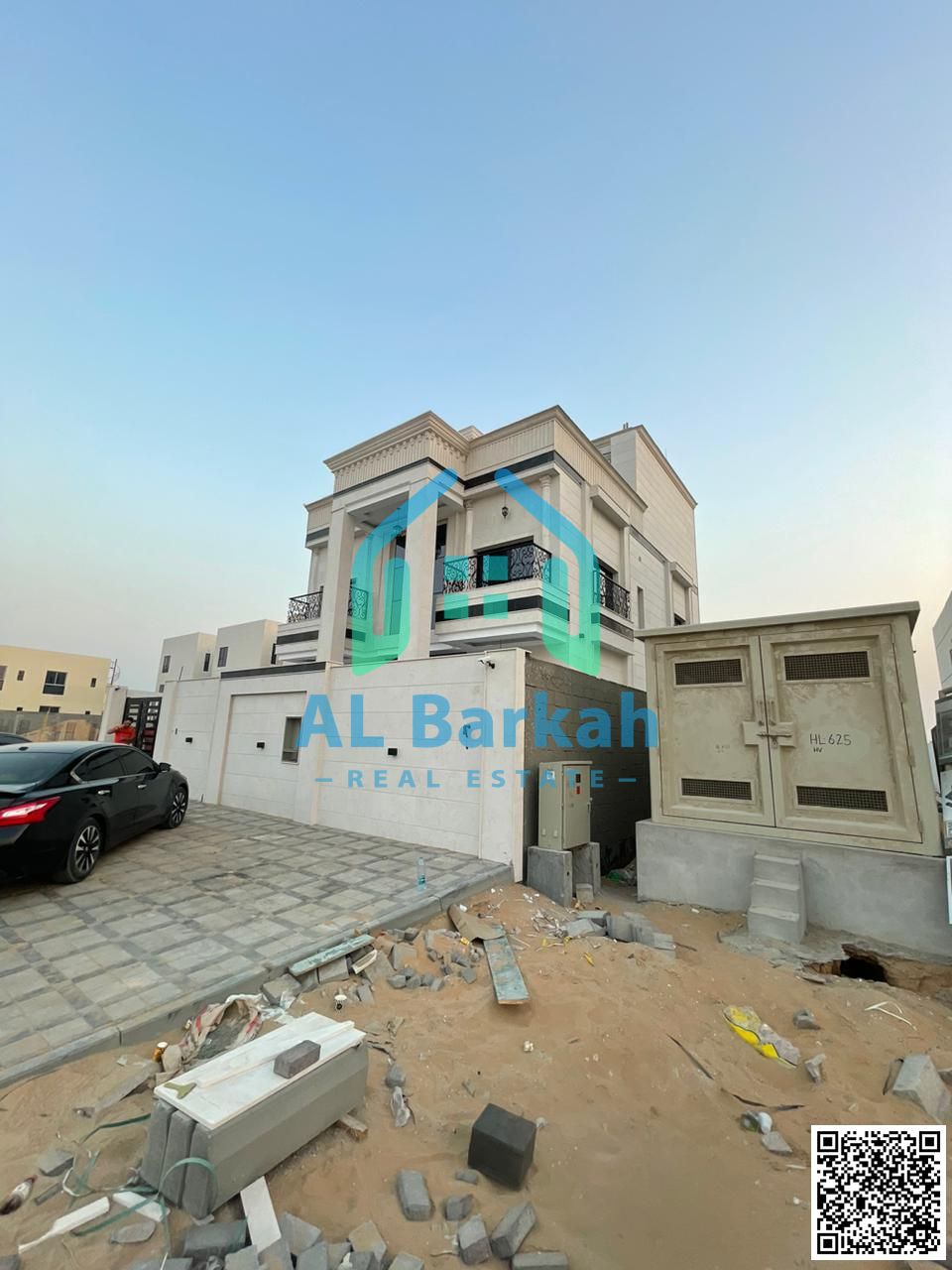 Own a Stunning VIP-Finished Villa in Al Helio 2 – Stone Façade, Central A/C, and Premium Design