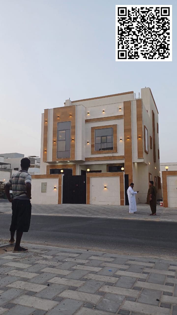 Villa for sale in Al Zahia, Ajman. 7 bedrooms, 3 living rooms, and a majlis. Land area: 291 sq m (3014 sq ft). Built-up area: 410 sq m (4500 sq ft).