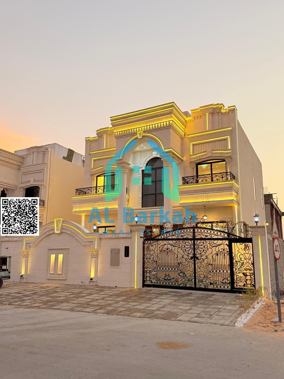 Luxury villa for sale in Al-Hiloo 2 with a refined classic design – large spaces and VIP finishes
