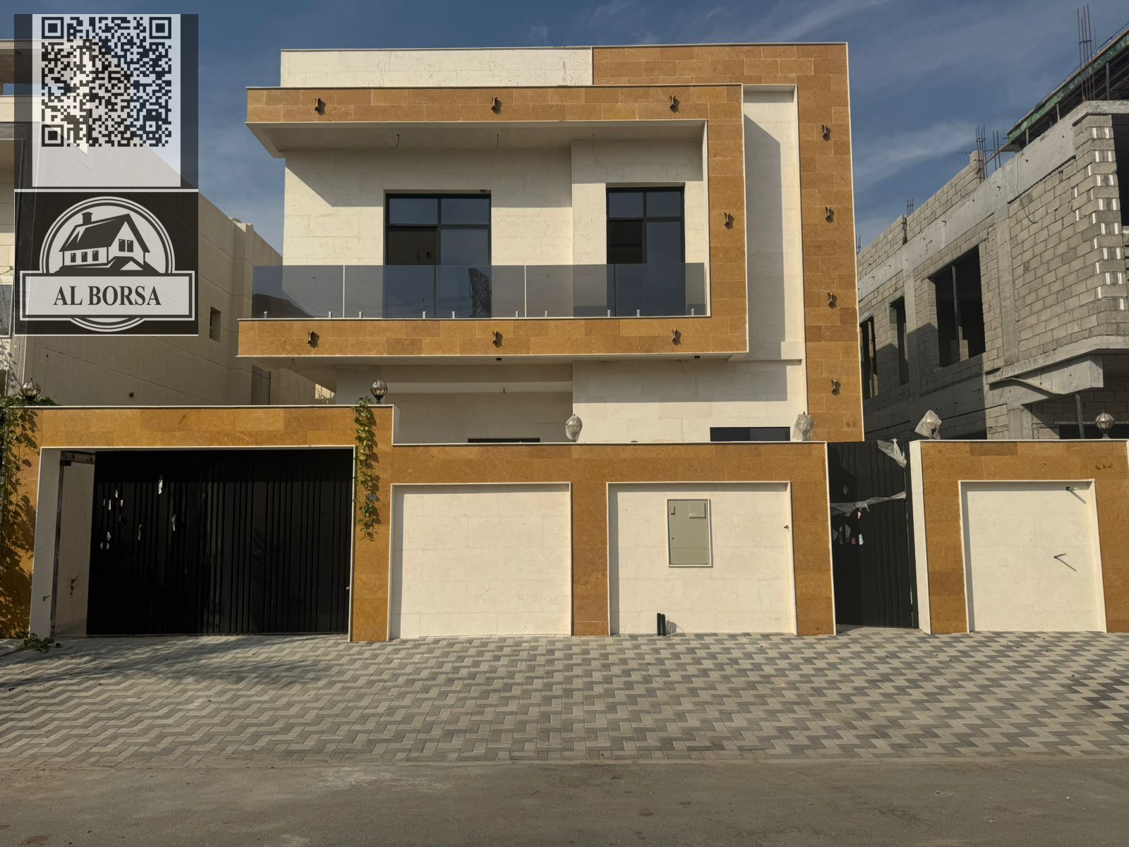 For sale in Al Yasmin area: a villa with five bedrooms, a living room, a hall, and a maid's room.