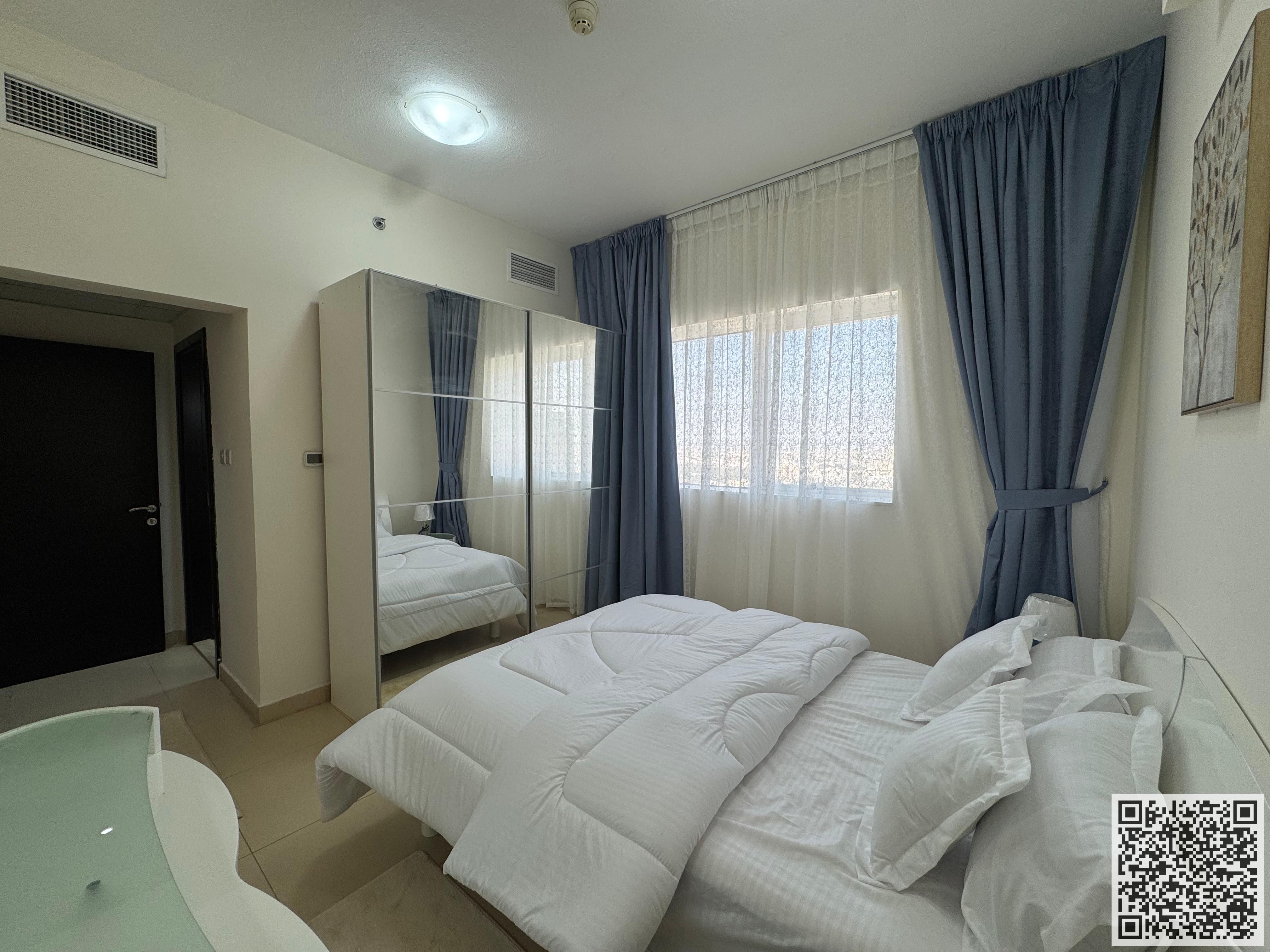 Luxury apartment for monthly rent, two bedroom and a hall with an open view, fully furnished with elegant furniture and a fully equipped kitchen