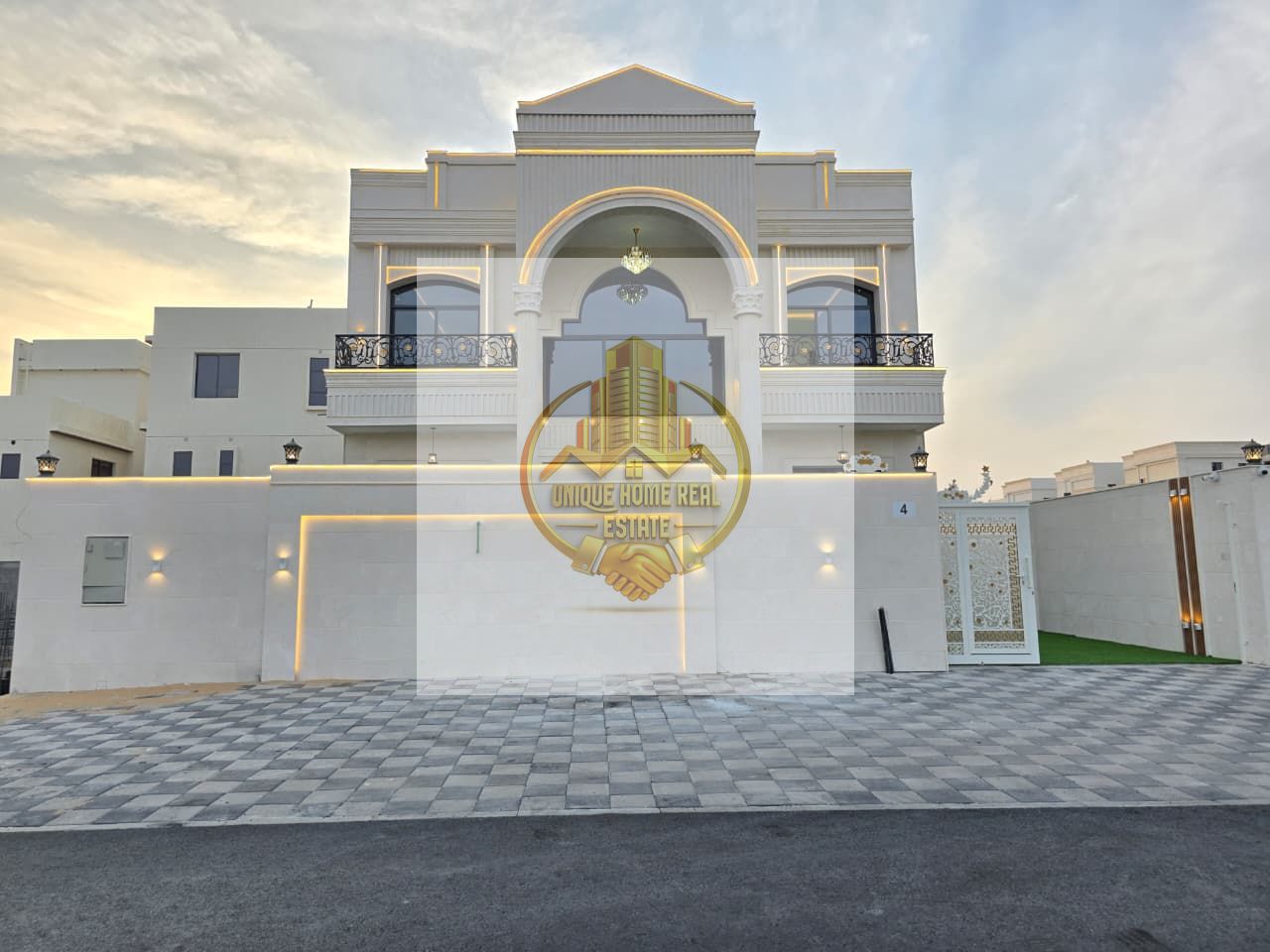 Luxury villa for sale, modern design, including registration, ownership fees, with bank financing available.