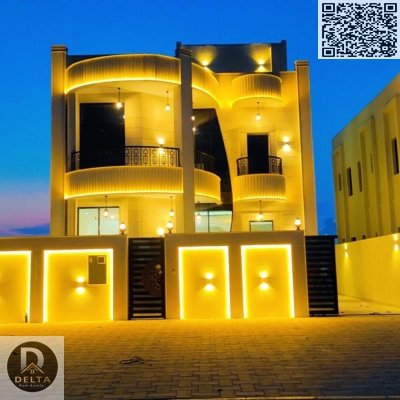 For sale: Modern villa with 5 bedrooms and a roof terrace at a special price including registration fees in Al Helio area, Ajman