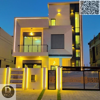 Villa G+2 in Al-Haliou area, 6 rooms + 3 living rooms, at a special price including electricity, water, registration fees, and air conditioners. Turnk