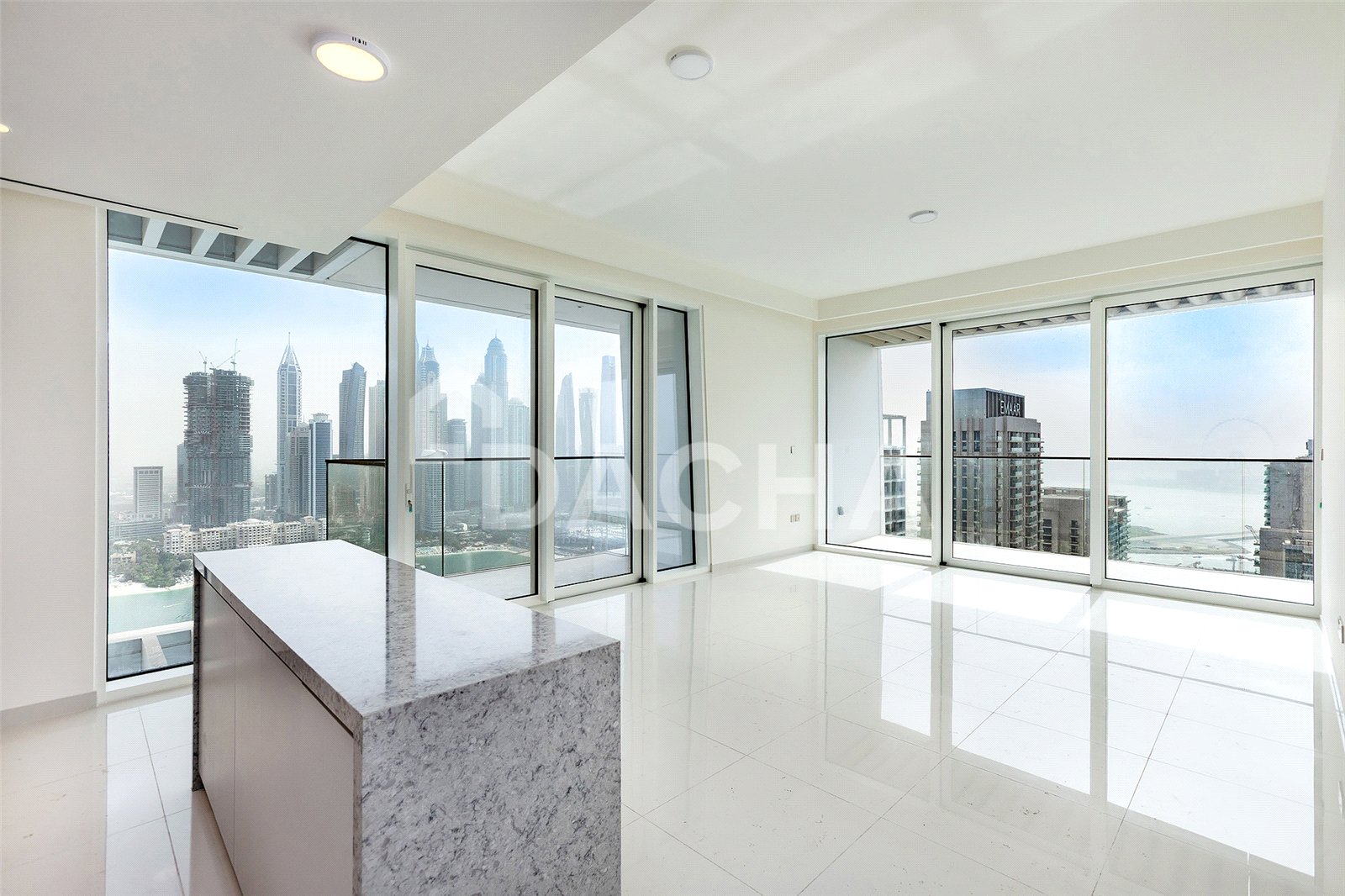 Corner Unit | Palm and Marina Views | High Floor