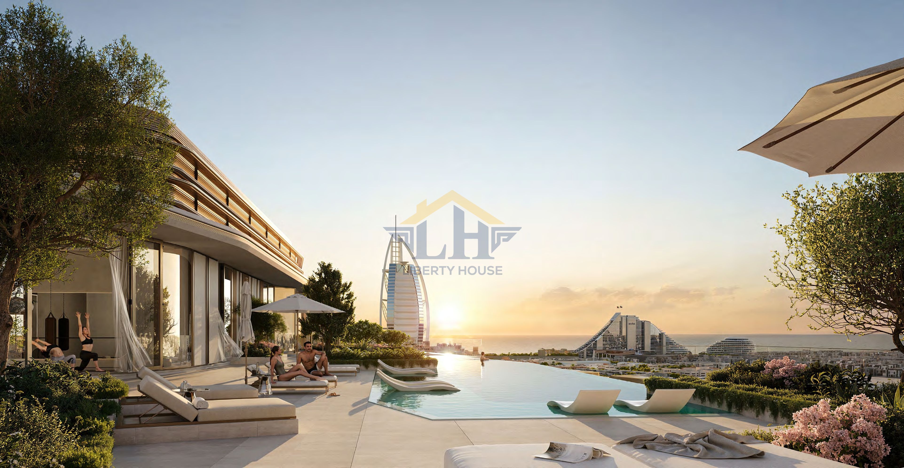 Roof-top pool | Luxury Bedroom | Smart Home Layout