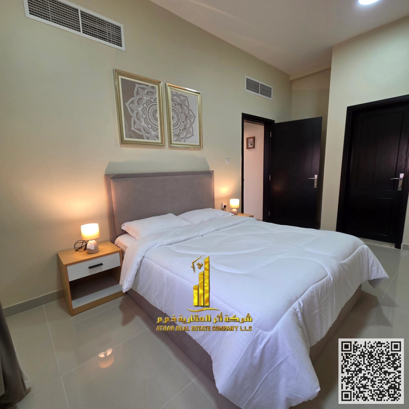 Beautiful furnished one-bedroom apartment with new furniture for monthly rent in Ajman - Al Jurf 2 - near Ajman University