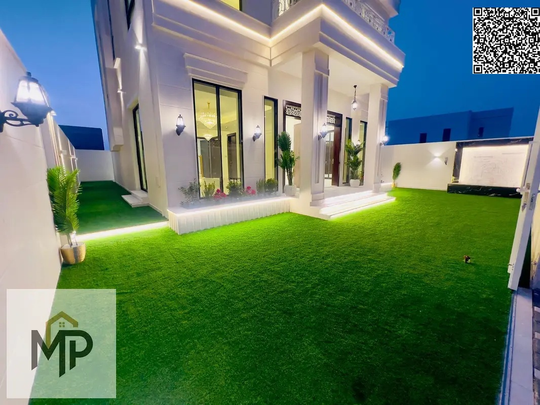 Villa with all registration and ownership fees included, on the main street, ready to move in, in one of the most prestigious areas of Ajman.