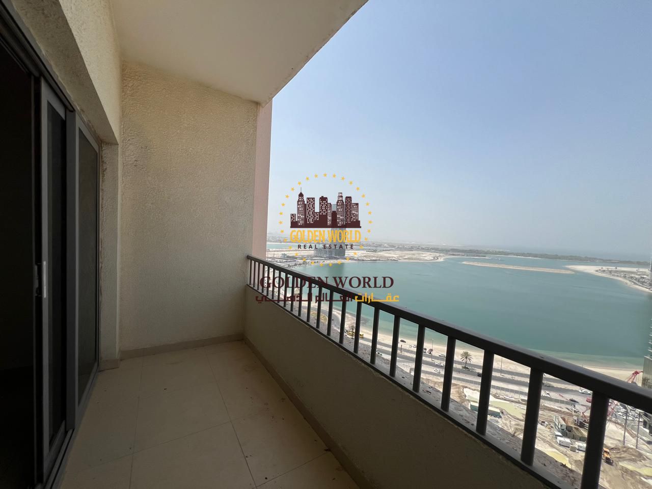 3BR apartment with balcony in Al Taawun near Victoria School, sea view, maid’s room, storage, master bedroom, parking, and full building facilities.