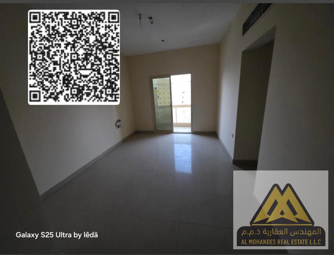 For Rent: Spacious 1-bedroom apartment with a balcony in Al Rashidiya, next to Lulu and Nesto.