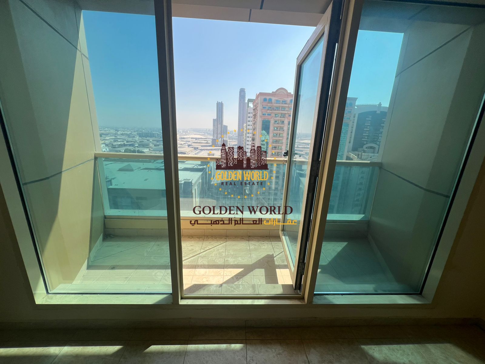 Three-bedroom apartment with master room, three bathrooms, storage room, and built-in closets with bright, practical layout in Al Taawun
