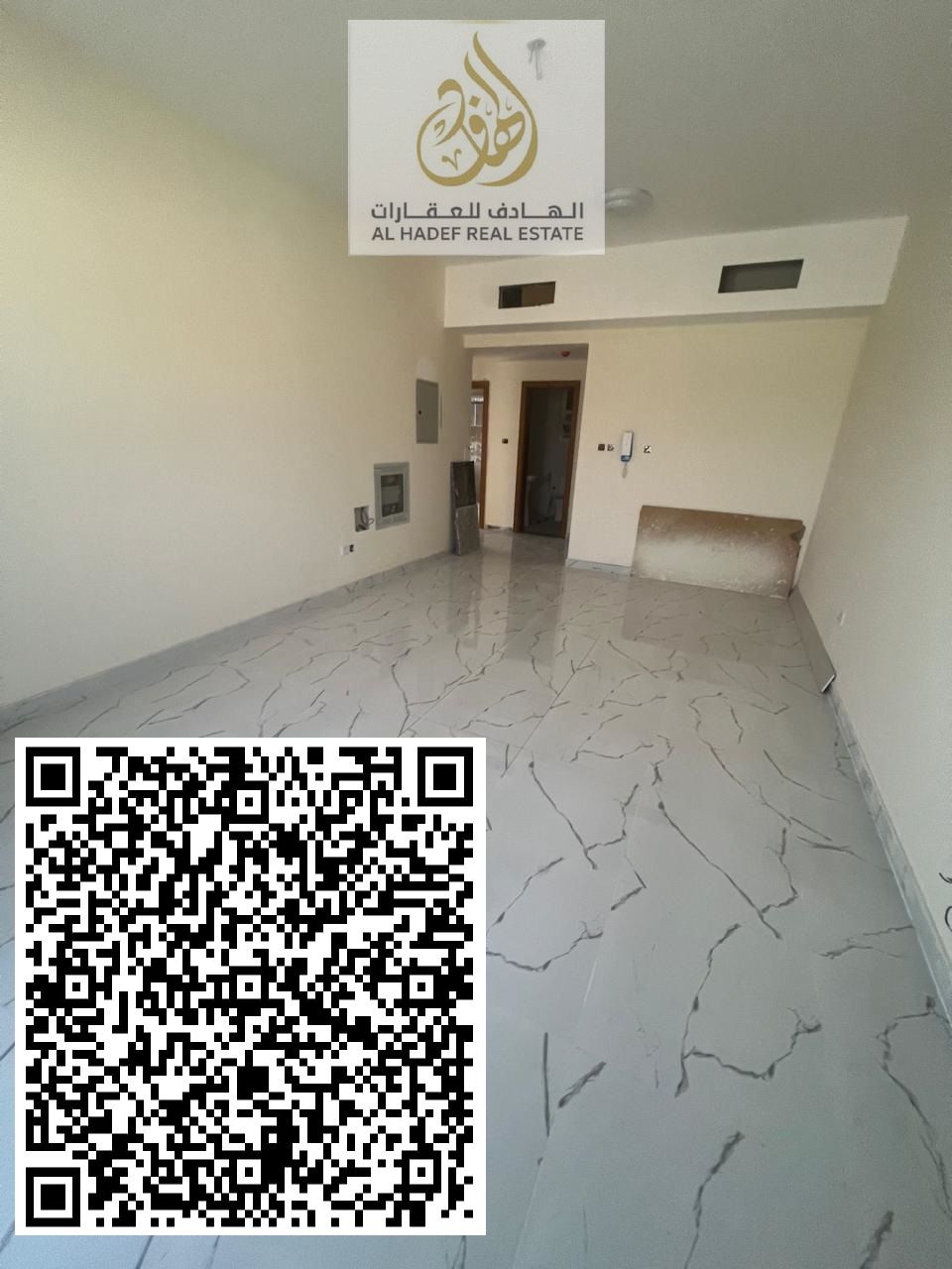 One bedroom, living room, balcony, two bathrooms, kitchen, and storage room.