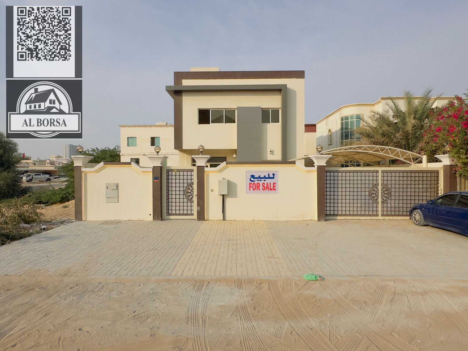 For sale: A luxurious villa in Al Muwaihat 1 consisting of 5 master bedrooms, a majlis, a living room with a kitchen, and a maid's room.