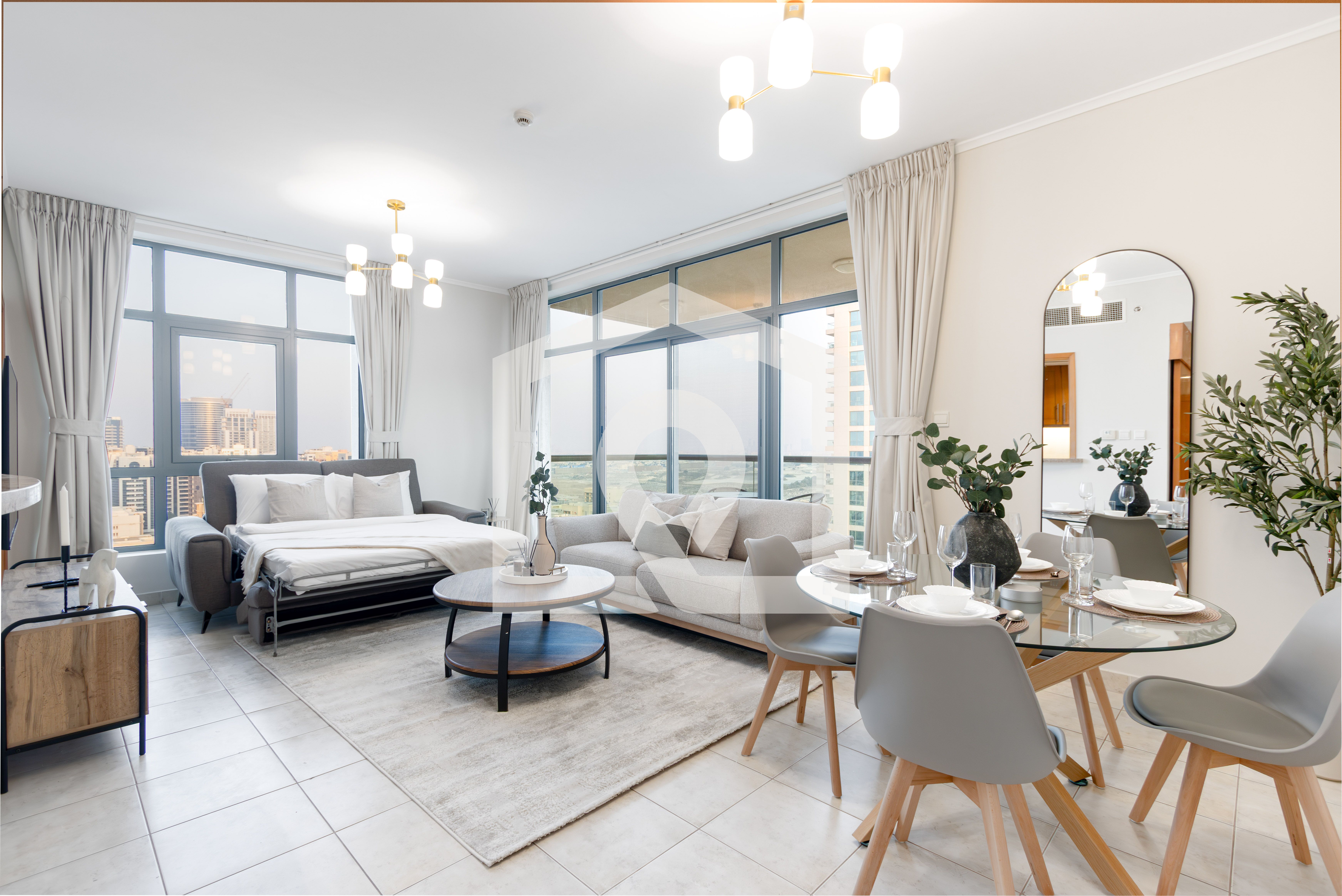 Bright Furnished Apartment with City Views – The Links East Tower
