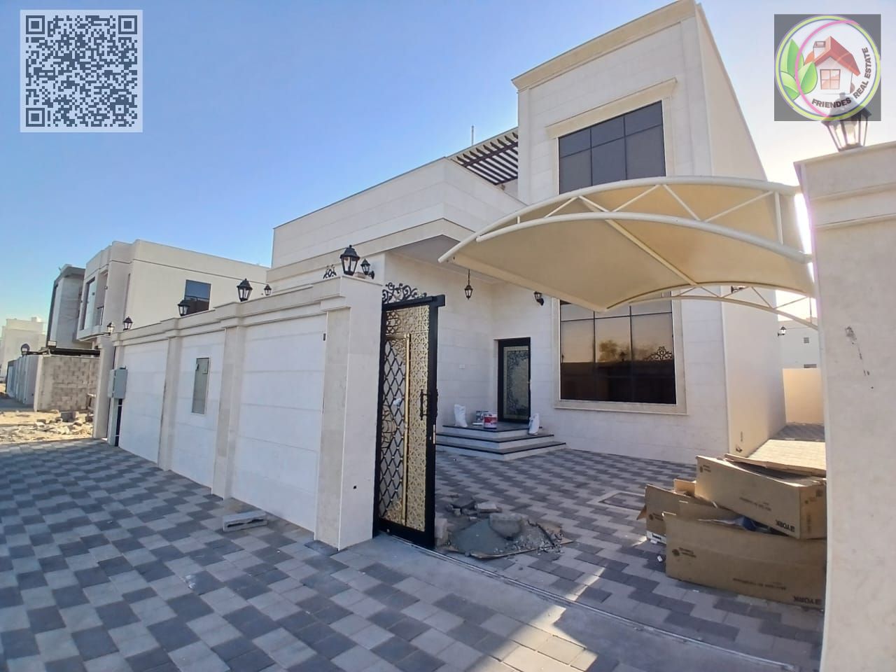 Villa for rent in Al Zahiyah area, Ajman | Close to the mosque | Close to all services | Next to Mohammed Bin Zayed Road and Emirates Road