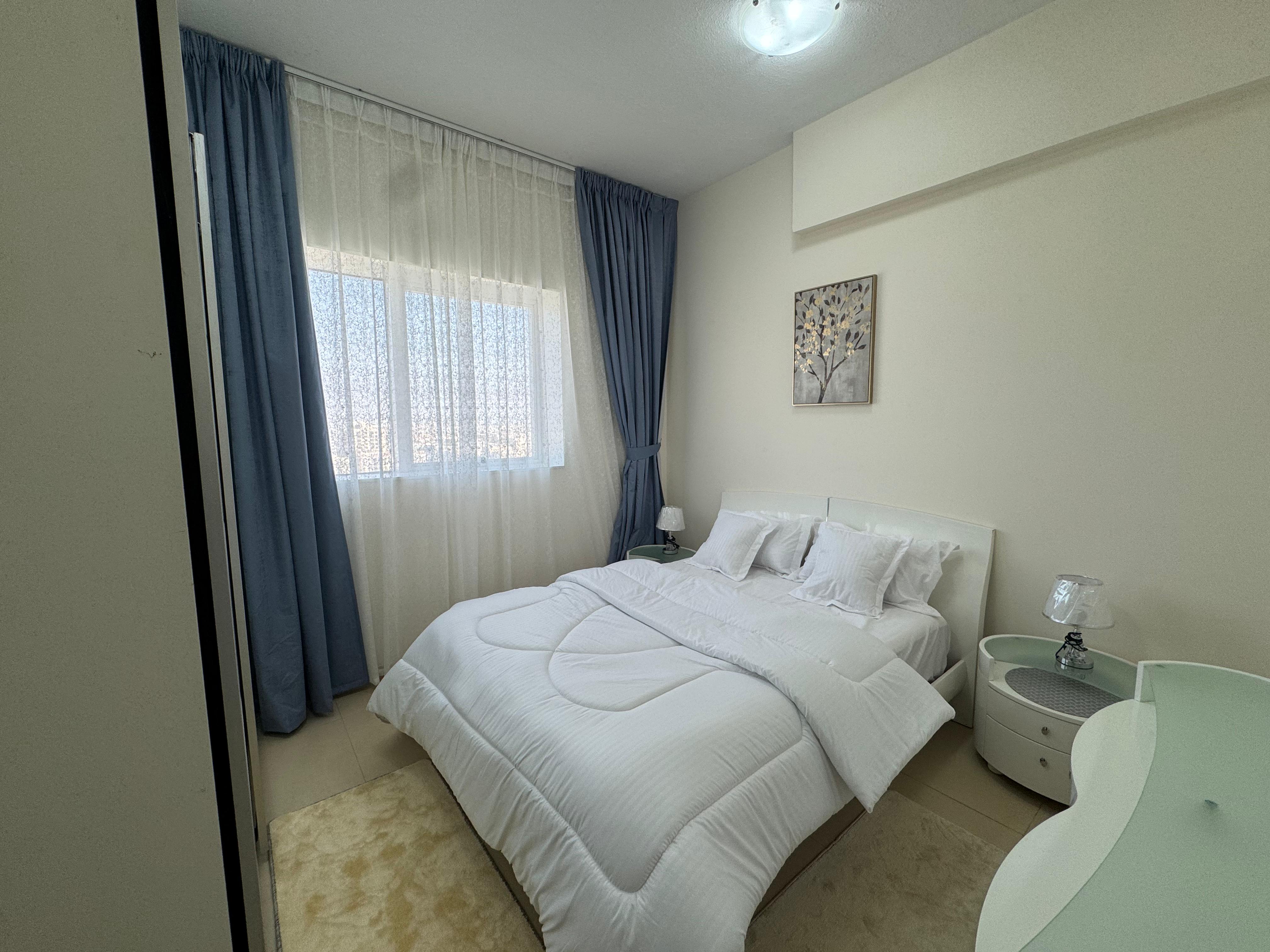 Two bedroom apartment for rent in Al Yasmeen Towers brand new furniture first tenant prime location opposite City Centre Ajman perfect comfortable liv