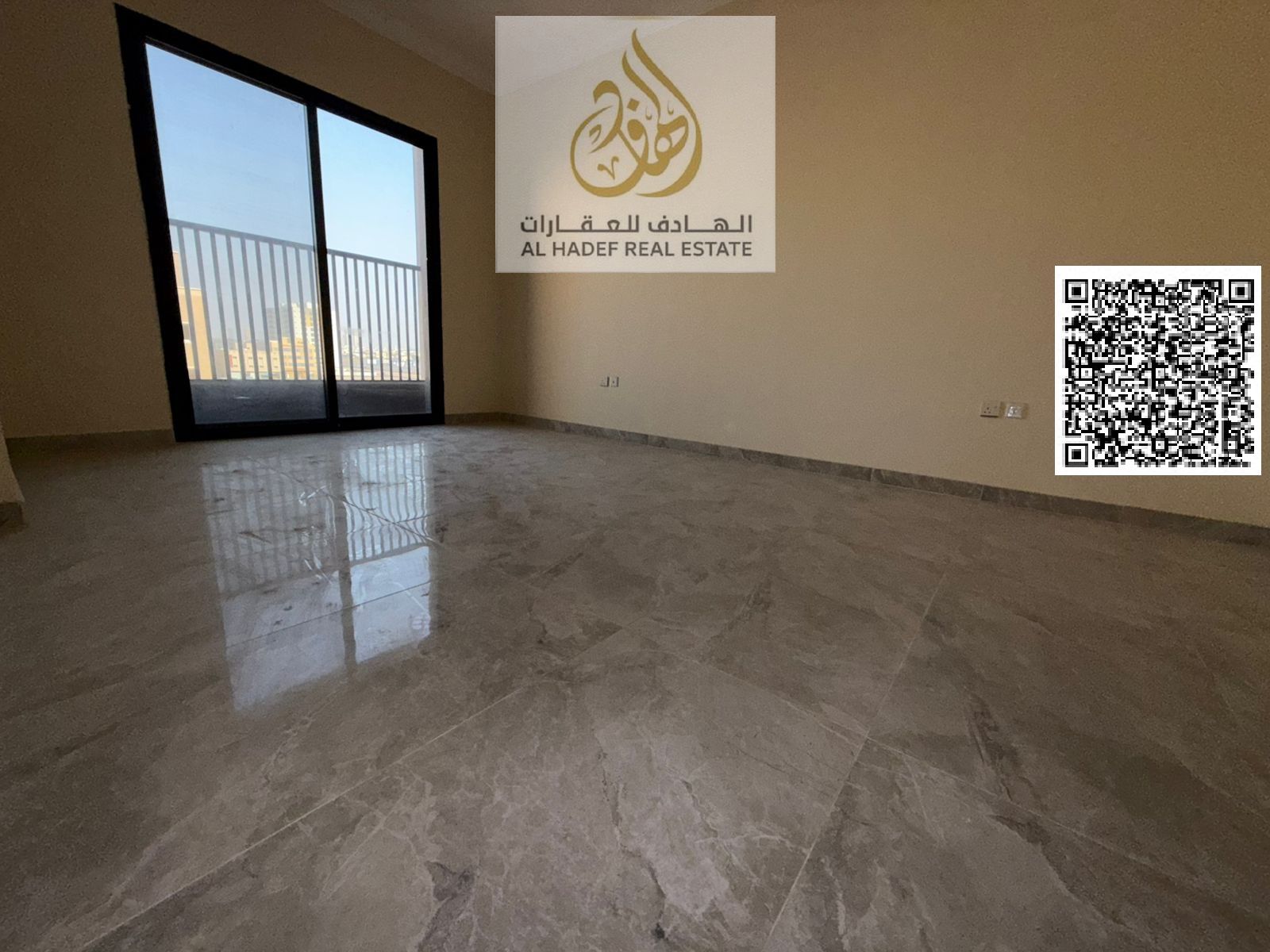 Two bedrooms, a living room, a bathroom, a balcony, a separate lounge with a hallway, first occupancy, a separate lounge in Al Jurf 3, close to the Ch