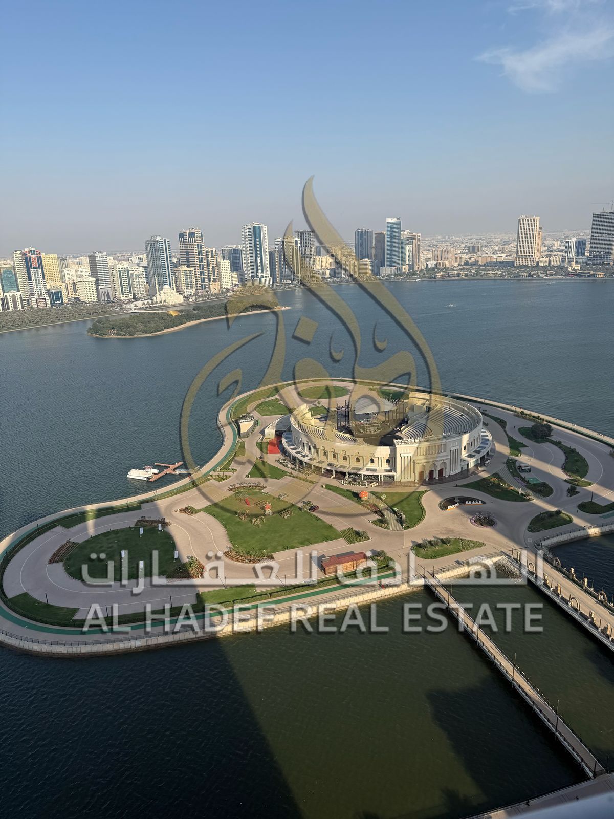 3-bedroom apartment with a living room, storage room, and balcony, offering a full and direct view of Khalid Lake. Free gym, free swimming pool, free