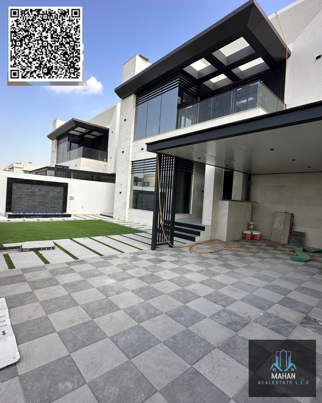 Villa for Sale next to Ajman Academy Al Mowaihat 2 5 Bedroom + Maid Land area 5000 square feet Built up area 4700 square feet The villa consists of 1 Ground Floor: Guest room with ensuite bathroom, large majlis and hall, modern kitchen and
