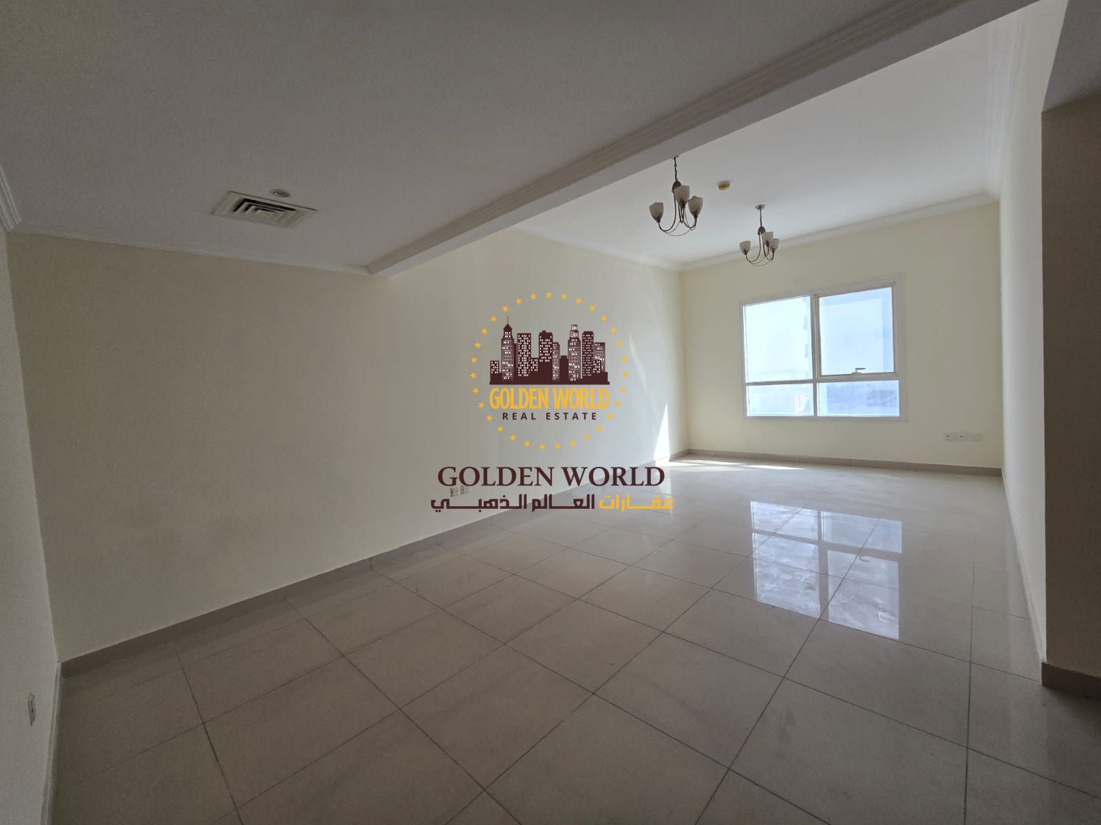 3BR hall apartment in Al Taawun with Dubai exit location, open sunny views, master room, maid’s room, built-in wardrobes, 3 baths, and parking.