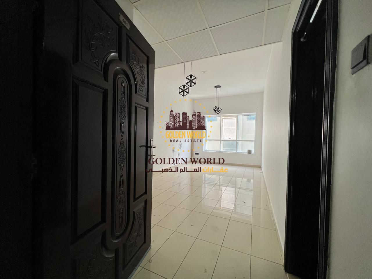 One-bedroom apartment with balcony, parking, closed view, high-quality finishing, master bedroom, and free gym and pool access in Al Majaz 3 near Al Q