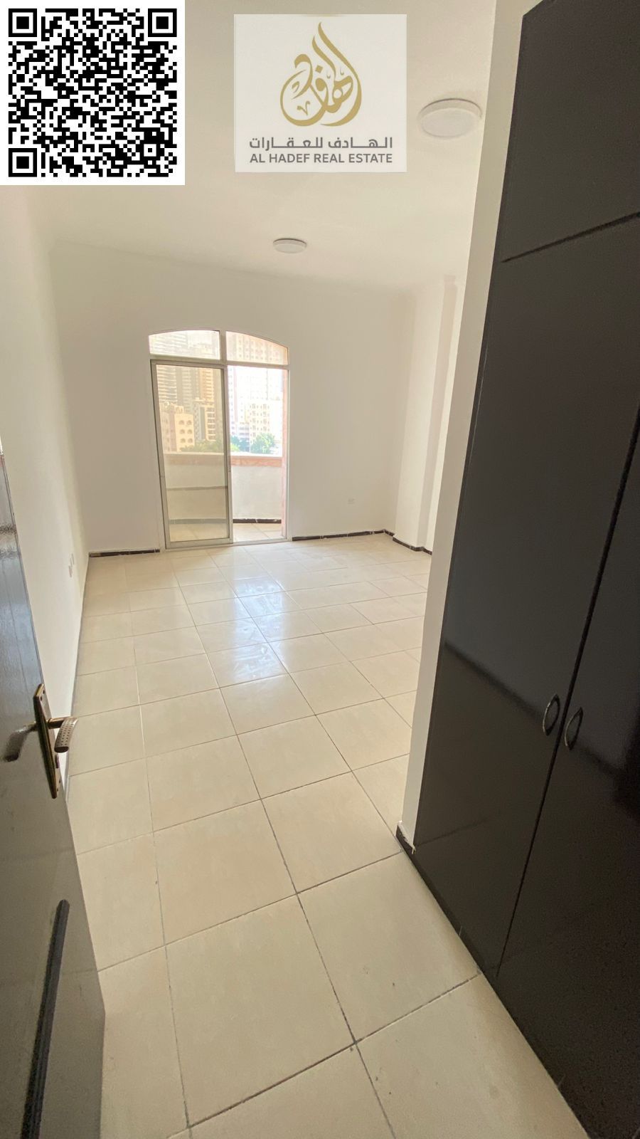One bedroom and living room with balcony and built-in wardrobes, near Ajman Corniche