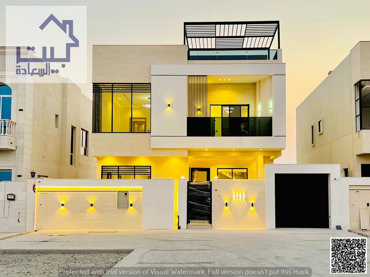 Modern villa, registration and ownership fees included, spacious areas, large setback, at an attractive price, freehold, no annual fees*