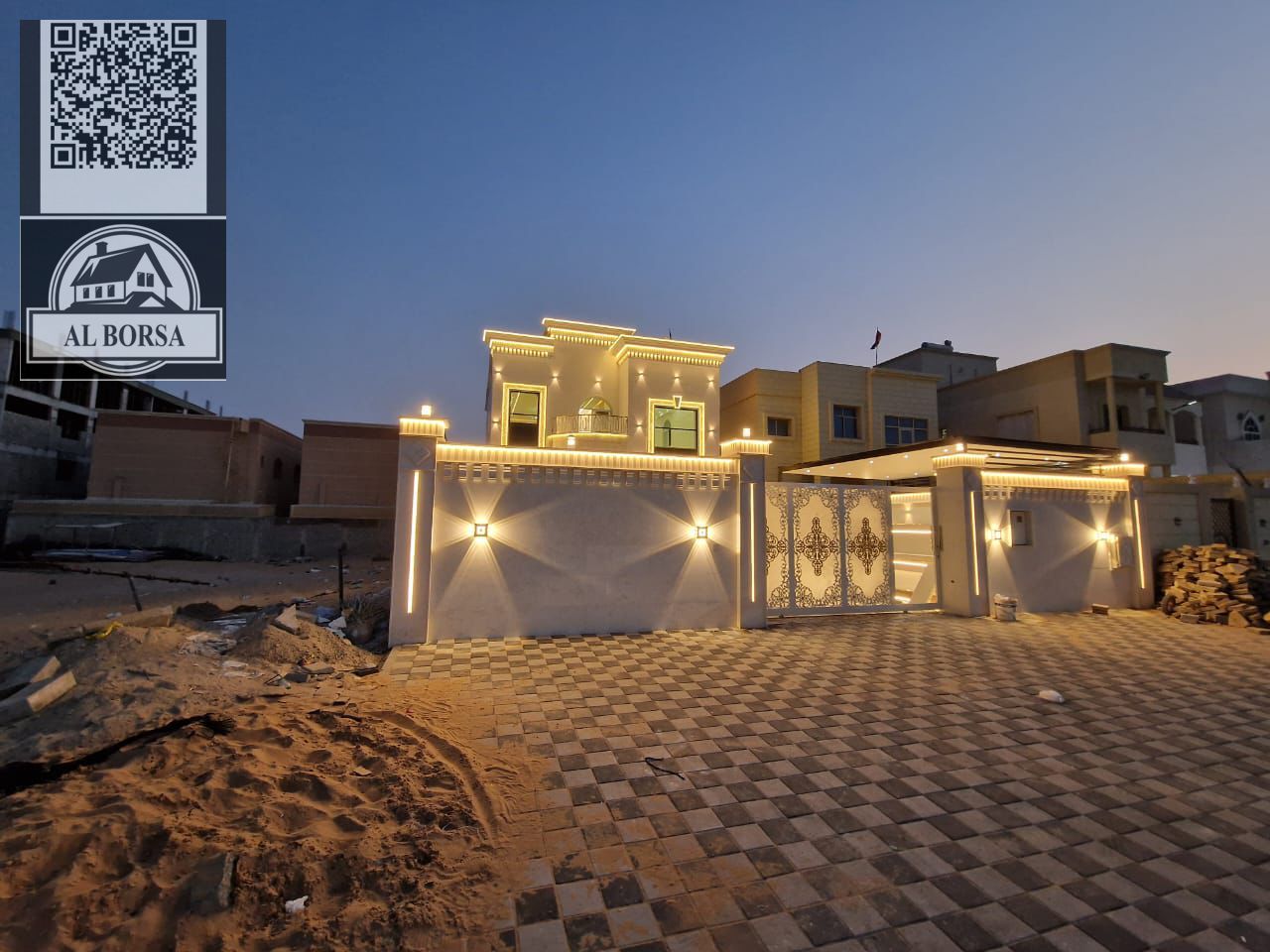 Villa for sale in Al Muwaihat 1 consisting of 5 rooms, a majlis, a hall with a kitchen and a maid's room