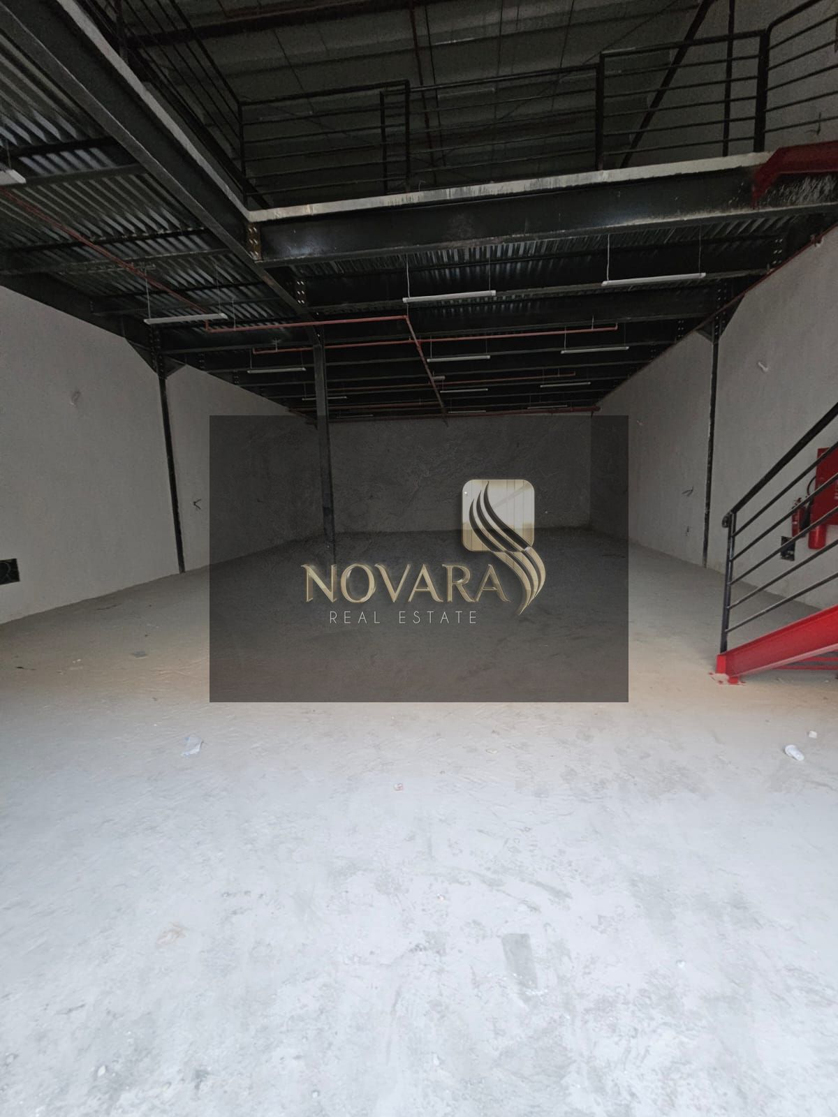 3400 sq ft warehouse with mezzanine and two bathrooms for rent in Al Jurf Industrial Area 1, Ajman. Electricity 36 kW. Price: AED 177,000 per year.