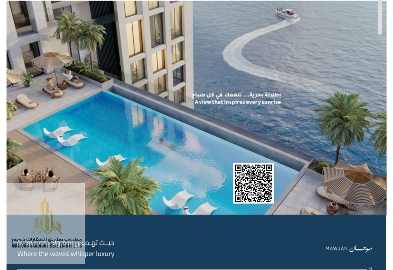 Smart Investment Freehold Apartments at Mawjan Tower (Sea & City View )Easy Investment