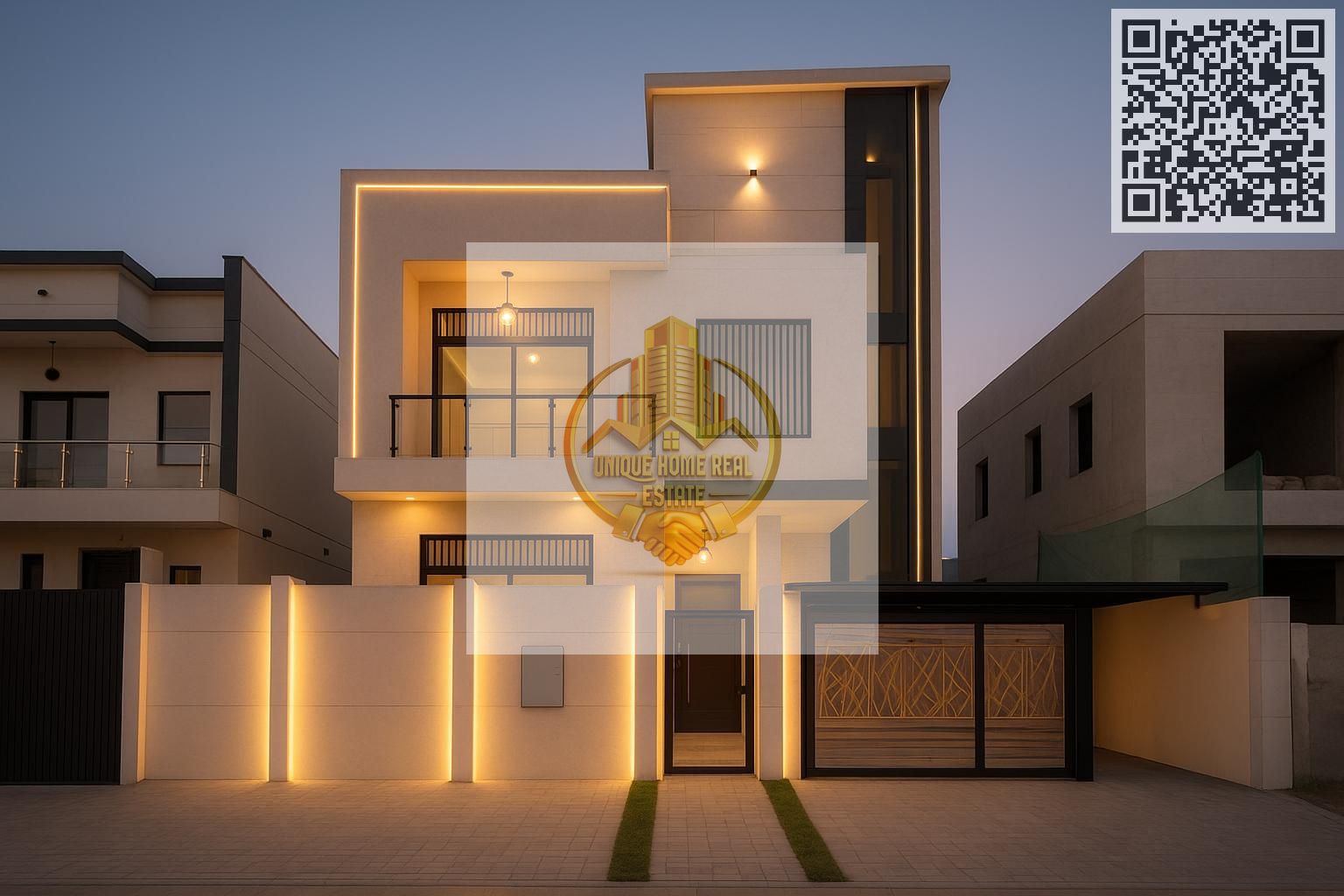 Luxury 6-Bedroom Villa with Roof for Sale in Helio 2, Ajman – Prime Location | Including Everything
