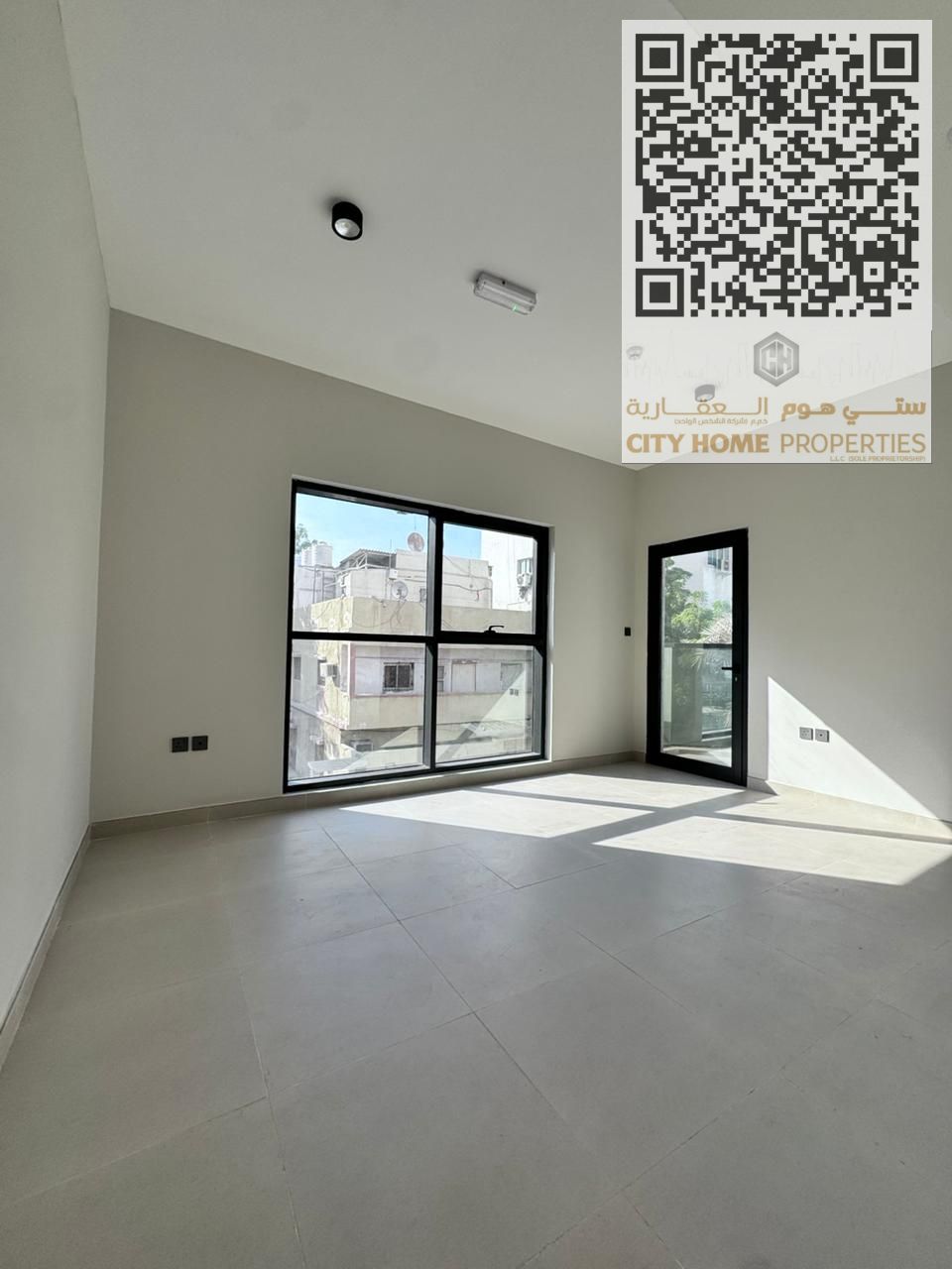 > Lowest price 1‑bedroom + hall apartment in Al Bustan, near the Corniche, large size, close to all amenities, suitable for a family