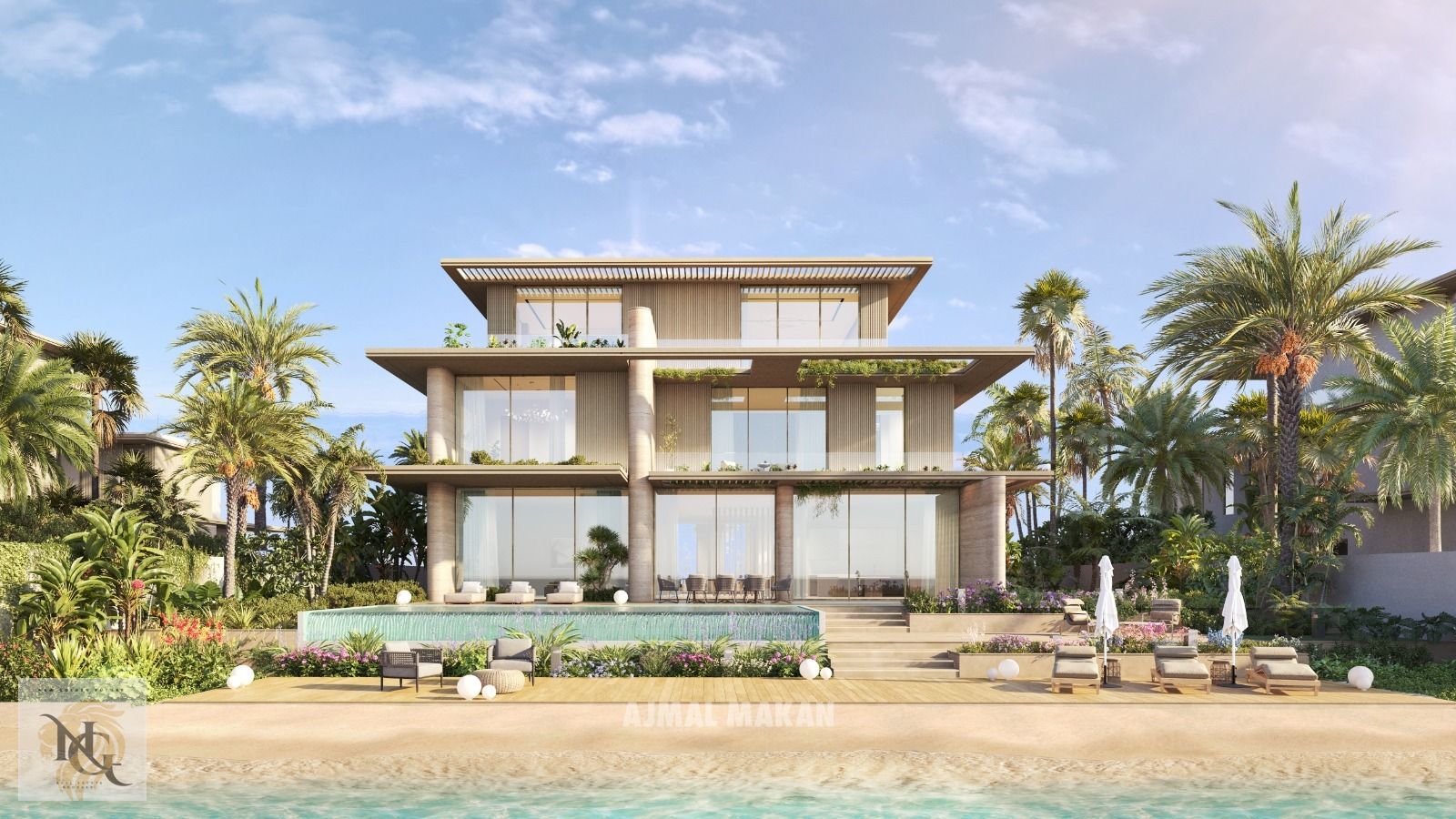 Ajmal Makan Villas are designed with a stylish, modern design and intelligent space layouts, providing high comfort and a stable family life within an