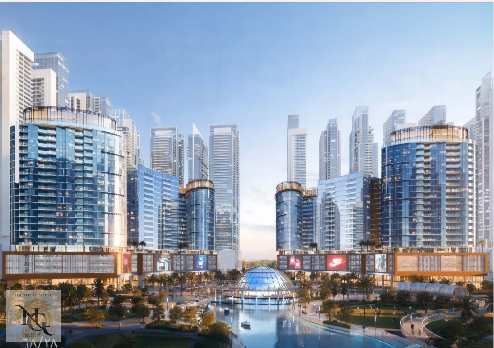 Orchid Towers Tiger over looking Crestal Lagoon / Ajman Downtown