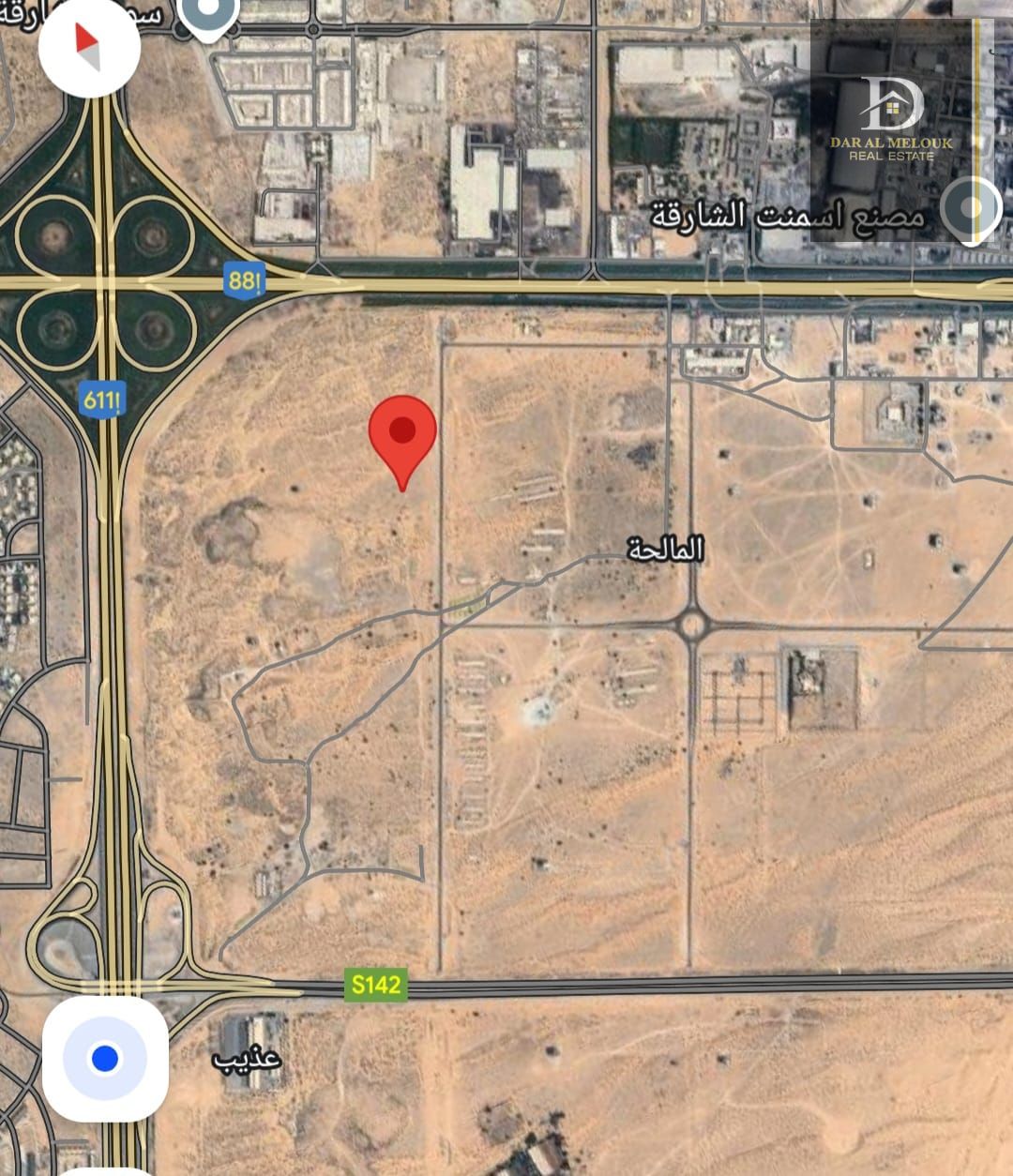 For Sale in Sharjah Al Malha Area Commercial Land Corner plot on two streets Owned by UAE and GCC nationals Ground floor plus 4 floors permit