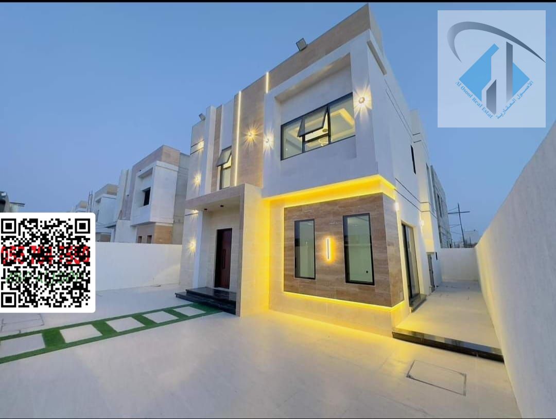 One of the most luxurious villas in Ajman with a large yard, registration fees included, excellent location, freehold ownership.