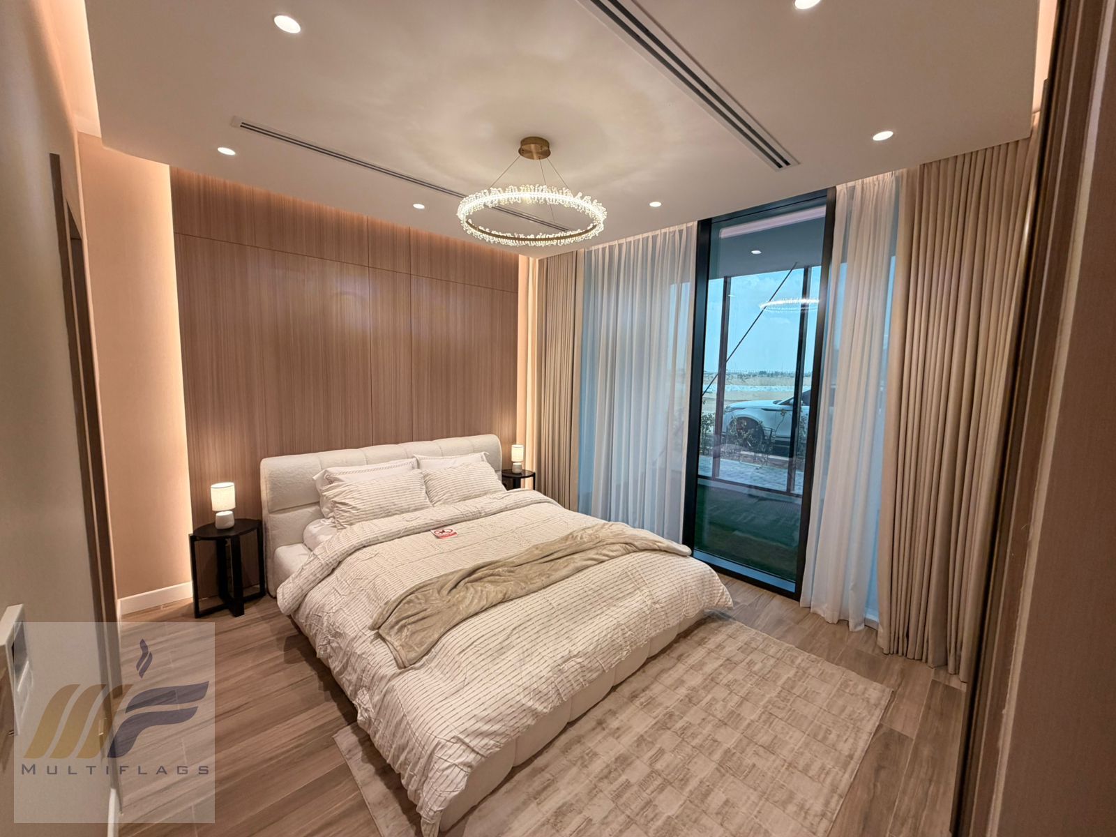 Receive a fully furnished one-bedroom apartment with a living room, payable in installments over 5 years, near crystal lakes and a shopping mall.