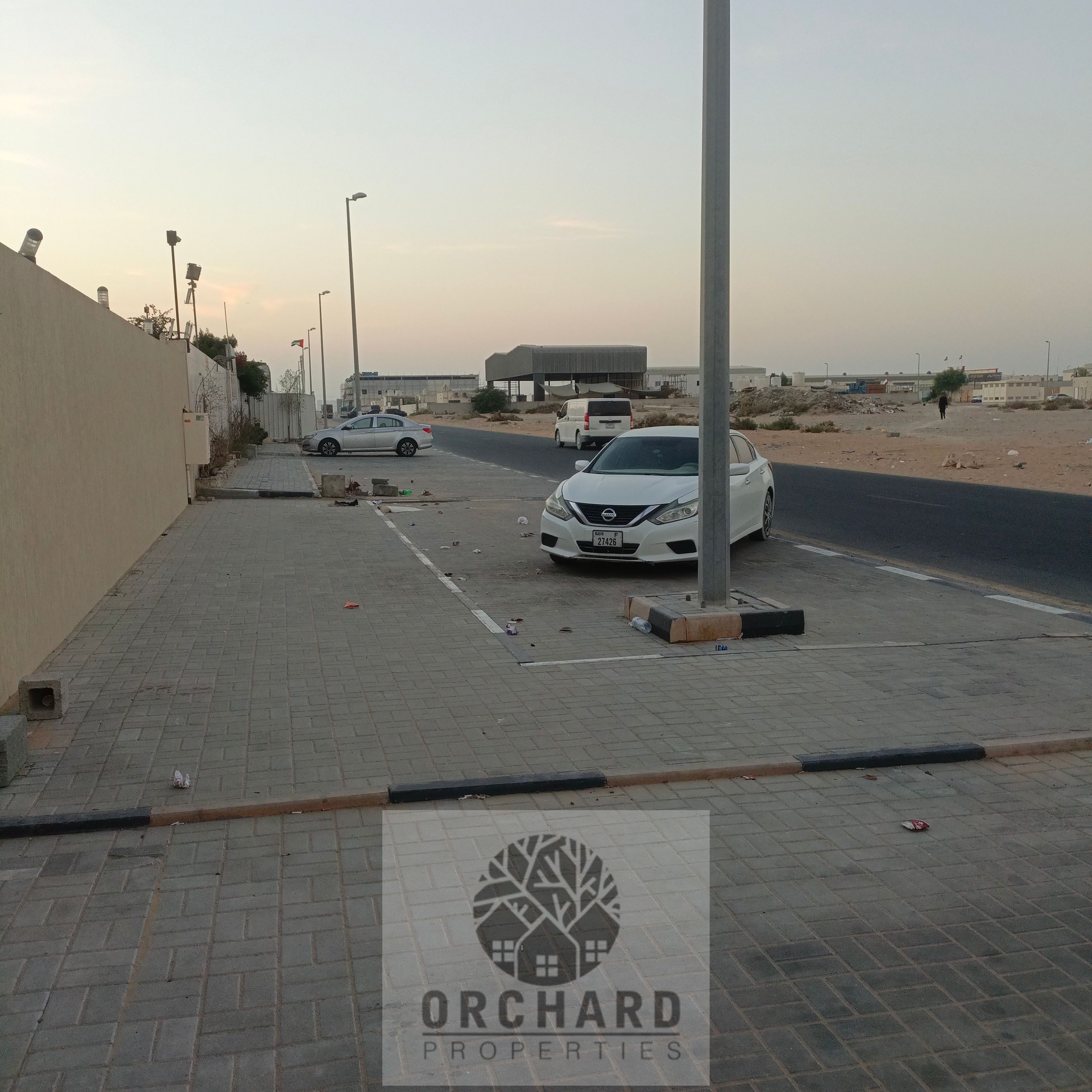 Prime location front of the road open yard 8500 sqft rent 180k