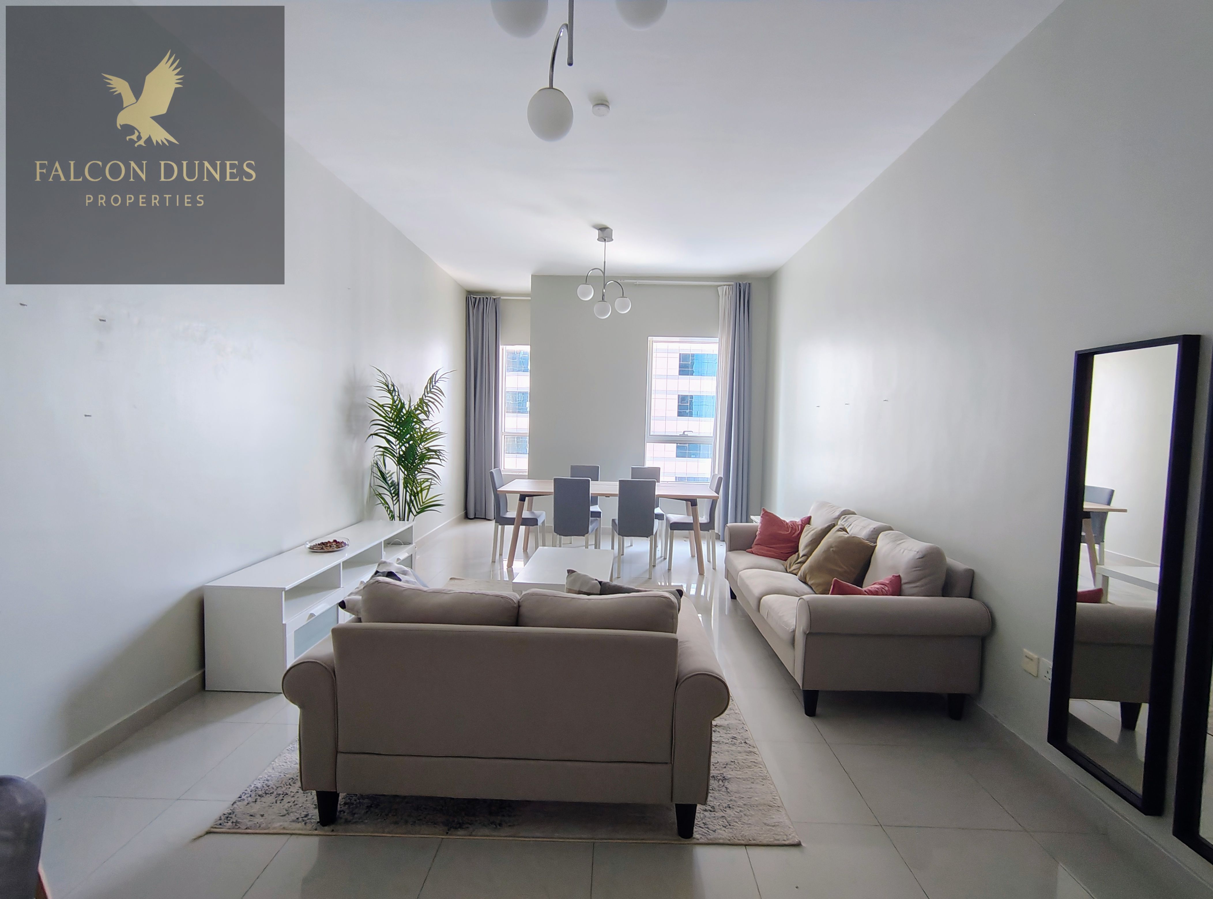Luxury 2-Bedroom Furnished| No Extra Cost ! Chiller Parking Free | Only Yearly Contract