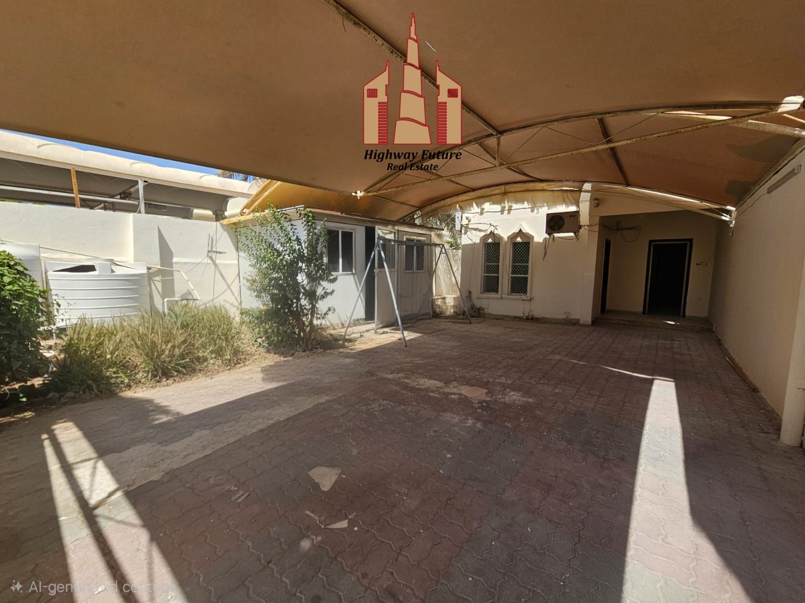 Like new full renovated 2 bedroom villa small garden parking maid room big hall with Ac just 65k
