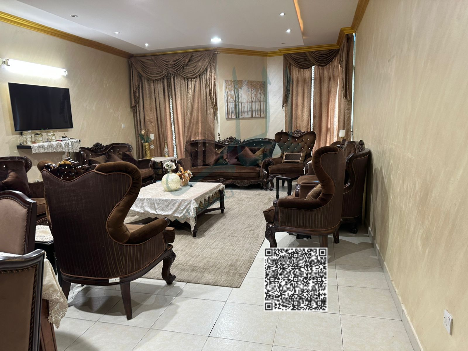 For sale: A luxurious apartment in Al Khor Towers, featuring elegant design and modern finishes, fully renovated to meet