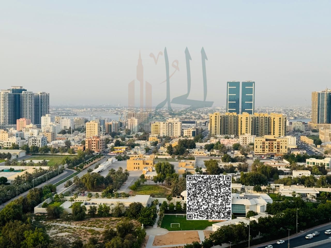 Two rooms and a living room for resale in City Tower with an open view of the palace and the Sapphir Mall