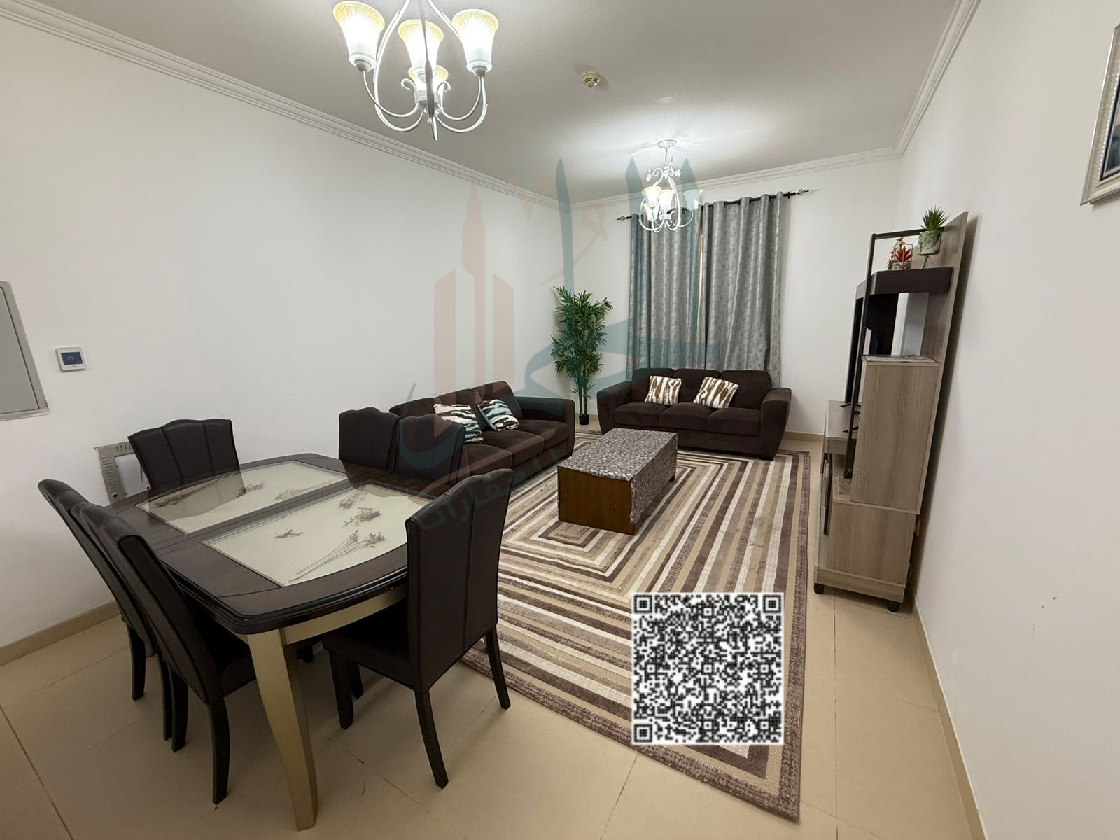 One-bedroom apartment with living room for rent, first tenant Location: Al Jurf 2, Al Yasmeen Towers. Spacious master bedroom