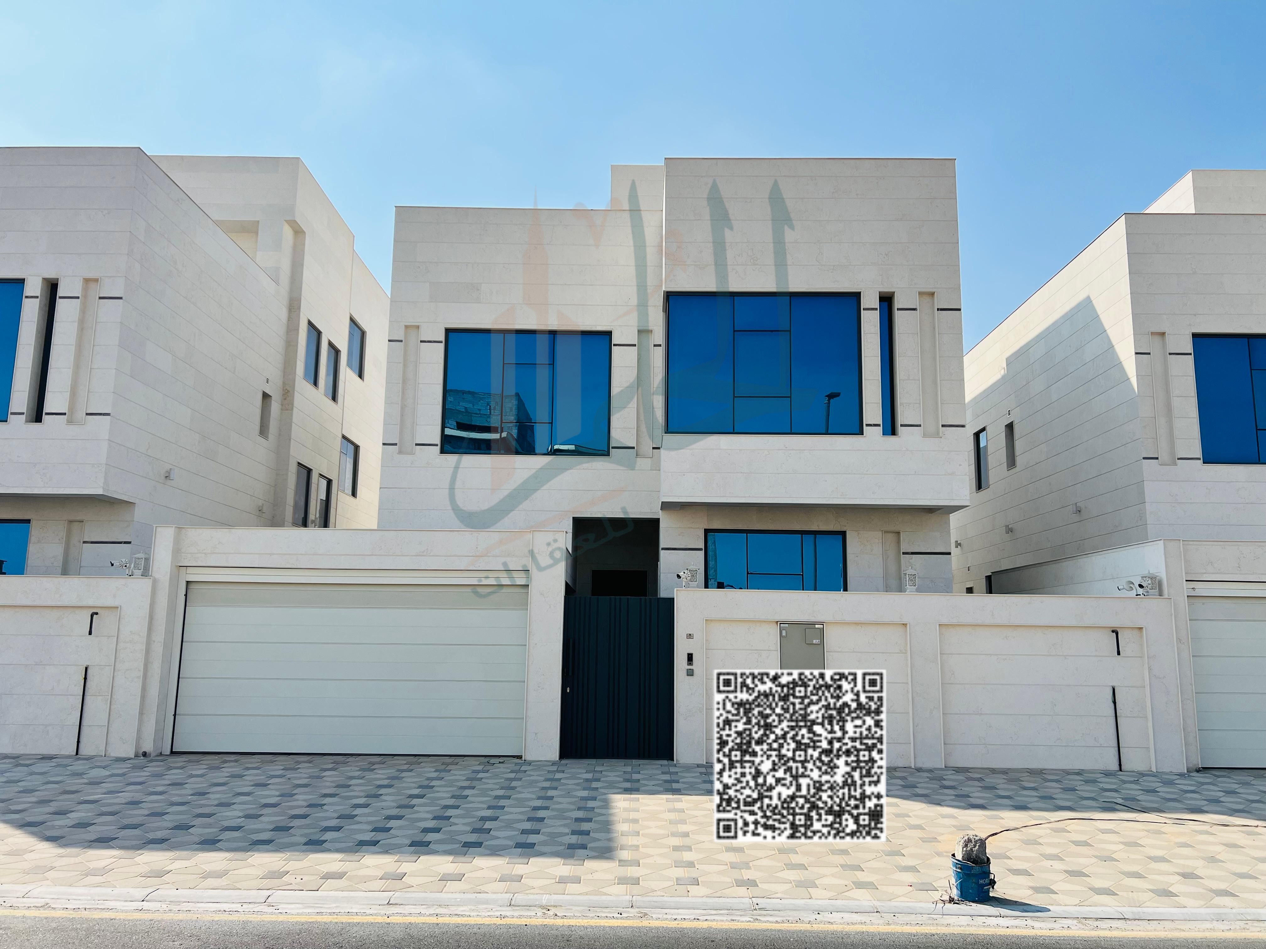 New villa for rent in Al Yasmeen area in Ajman First occupancy, modern finishing, and a quiet location close to all services