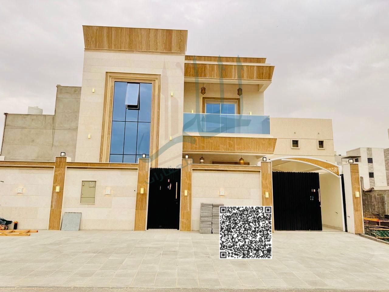 A distinguished villa for annual rent in the Al Helio 2 area of Ajman. It is located in a quiet area with a modern design that provides the highest